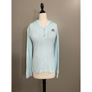 Women's Large Light Blue Nike Long Sleeve Hoodie